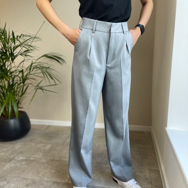 Klasikinės kelnės “wide leg grey”