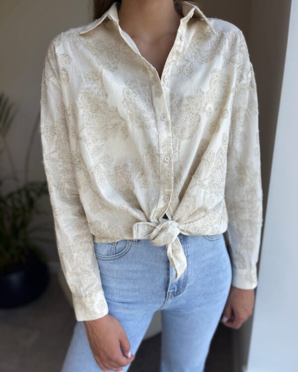 Marškiniai “beige flower”