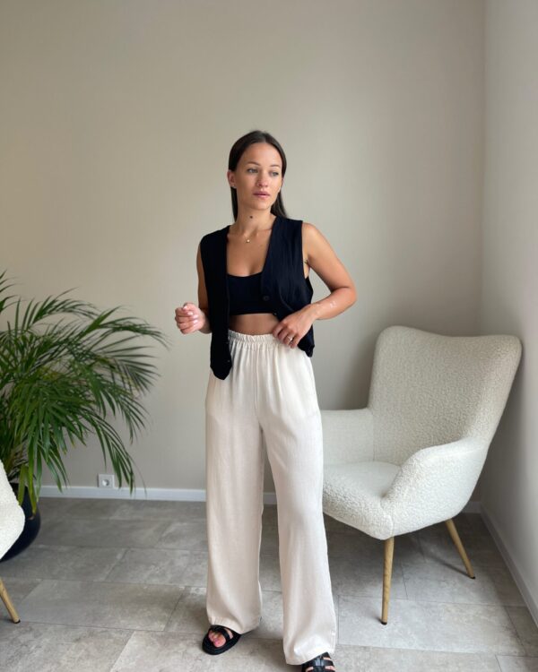 Kelnes su linu “beige”