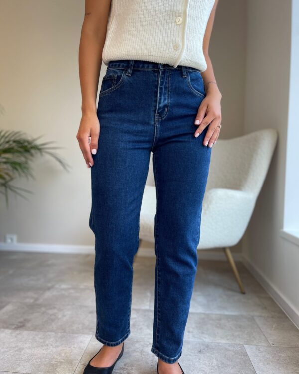 Mom Fit džinsai “Dark”