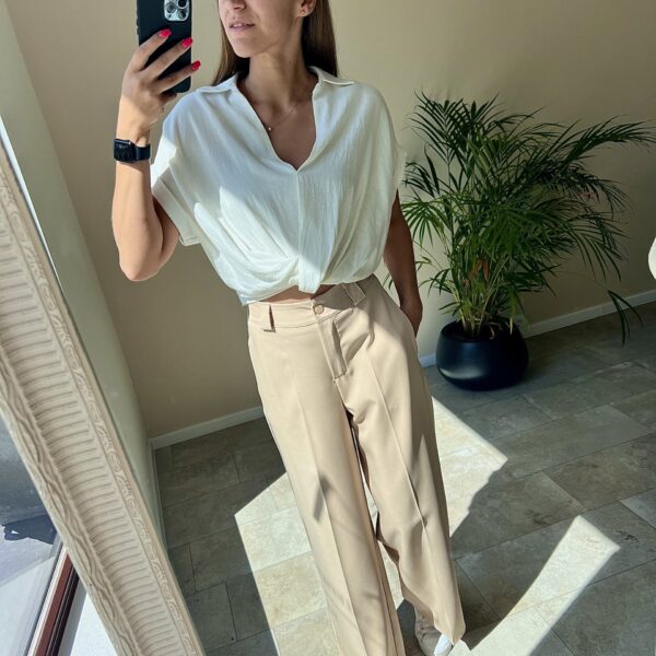 Klasikinės kelnės "BRIGHT CREAMY"