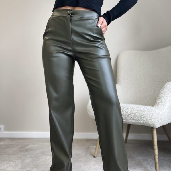 Eco odos kelnės “Wide chaki”