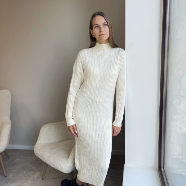 Kreminė suknelė “Uni long”