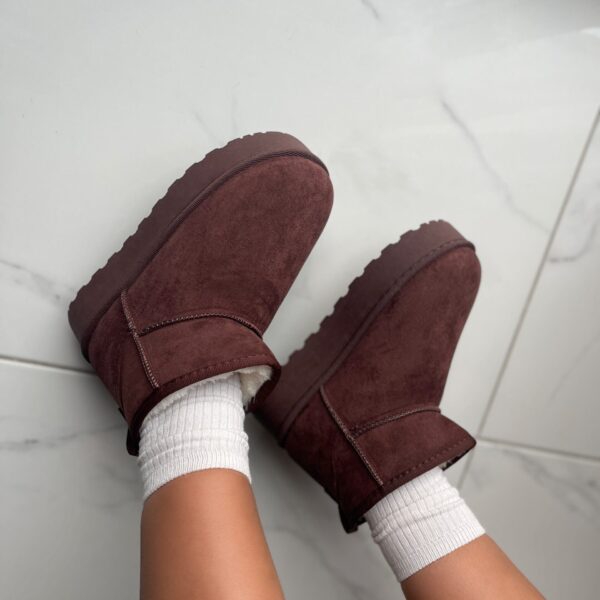 UGG stiliaus rudi aulinukai su platforma