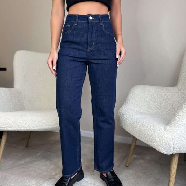 Tamsiai mėlyni džinsai “Short dark”