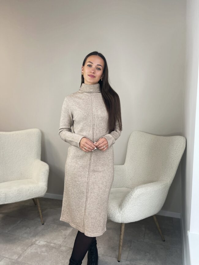 Beige suknelė “Wide”