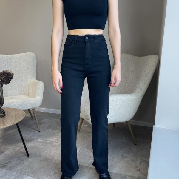 Juodi džinsai “Wide leg”