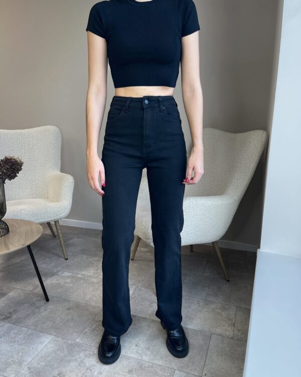 Juodi džinsai Wide leg
