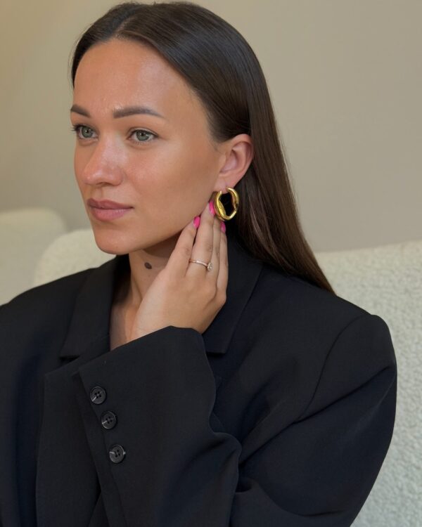 Dvigubi, lengvi auskarai “Gold”