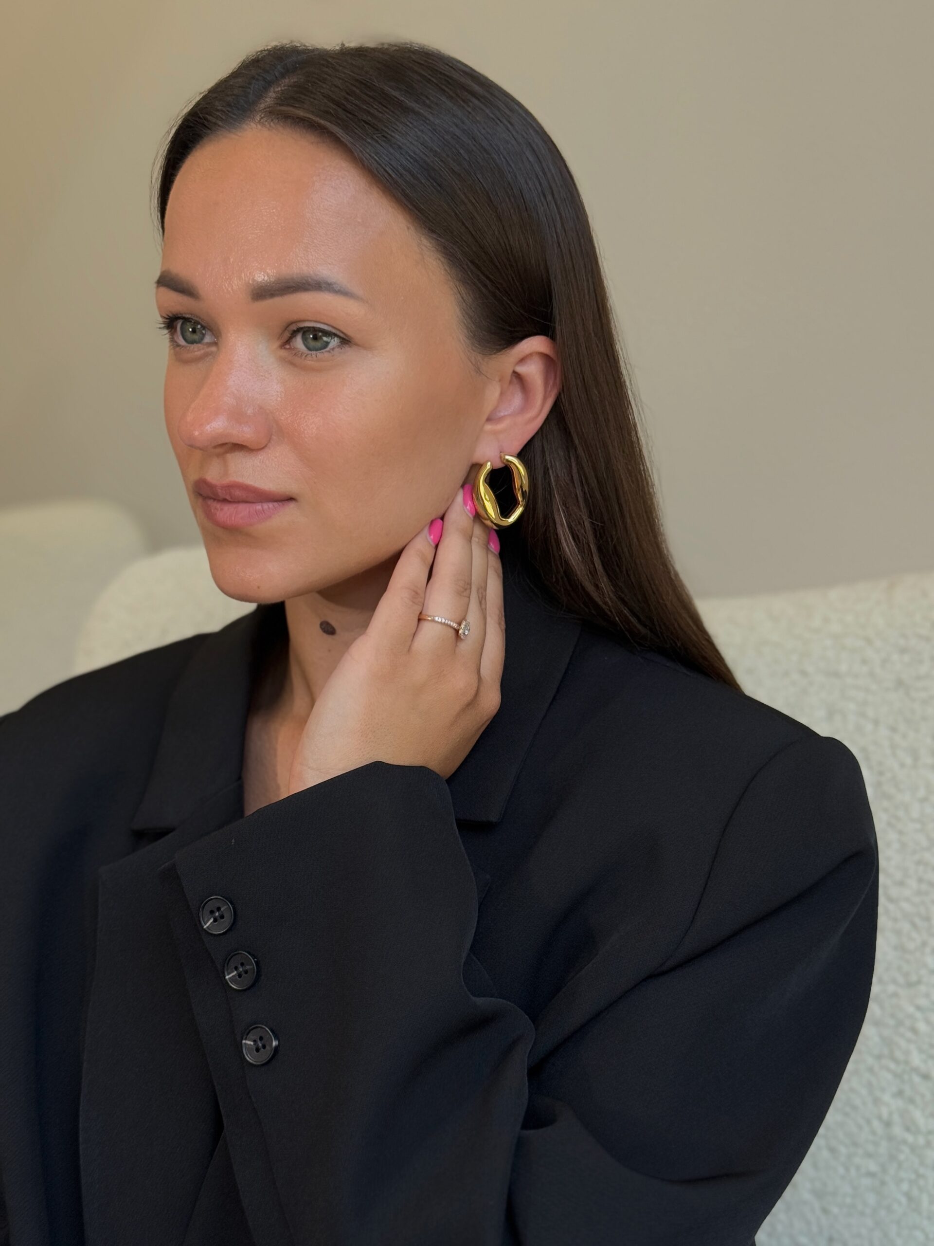 Dvigubi, lengvi auskarai “Gold”