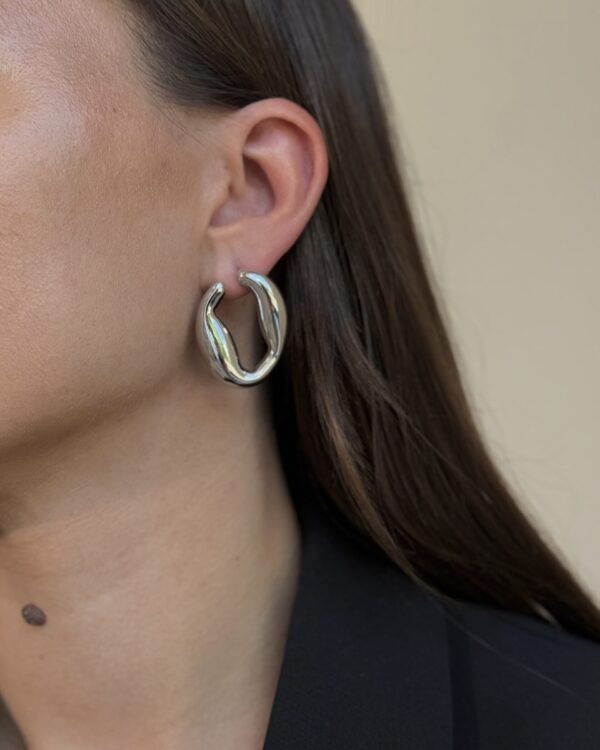 Dvigubi, lengvi auskarai “Silver”