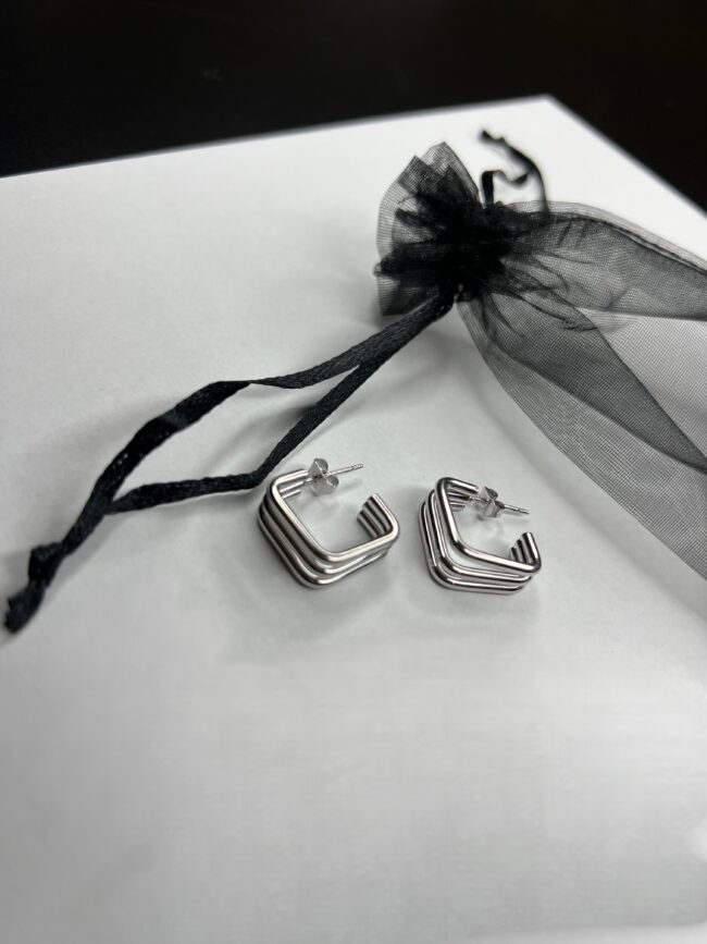 Trigubi auskarai “Silver” - Image 2
