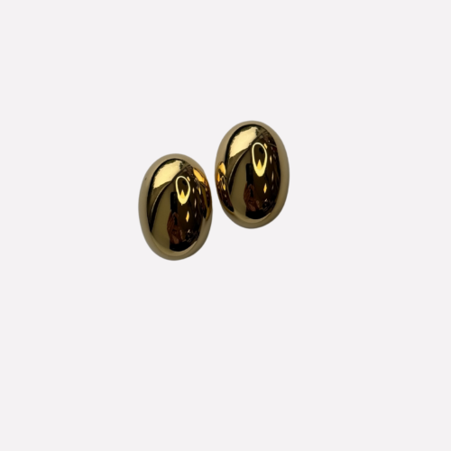 Ovalūs, masyvus, lengvi auskarai “Gold”