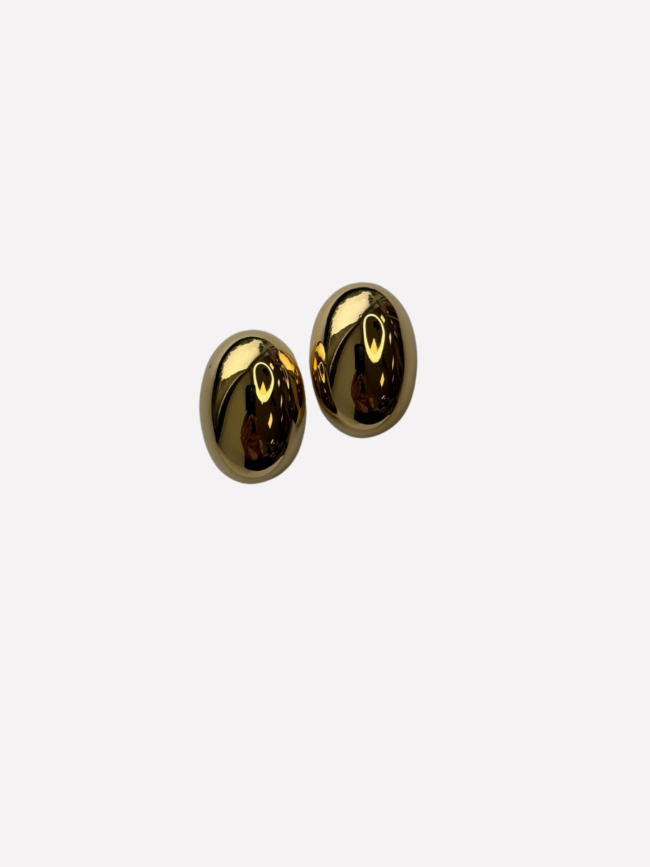 Ovalūs, masyvus, lengvi auskarai “Gold”