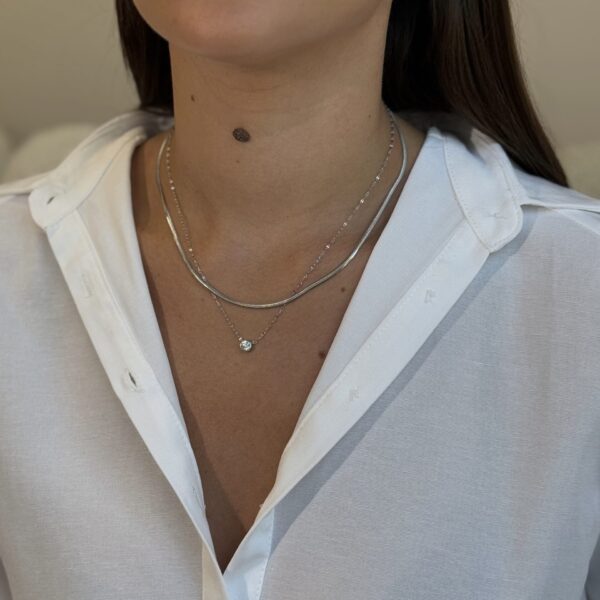 Dviguba grandinėlė su akute “Silver”