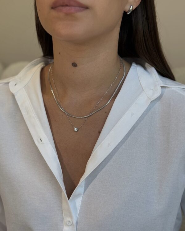 Dviguba grandinėlė su akute “Silver”