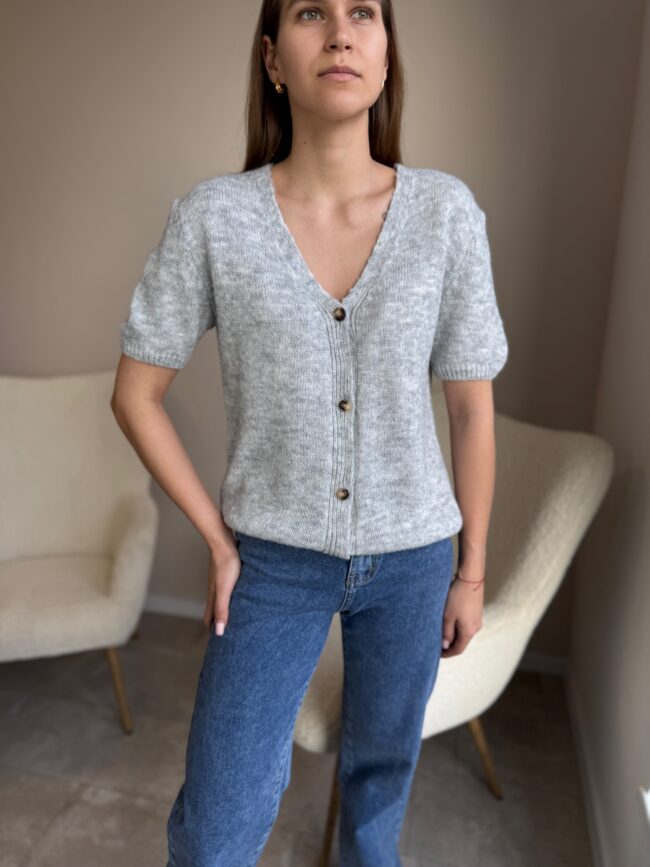 Bazinis megztinis su sagomis “Grey”
