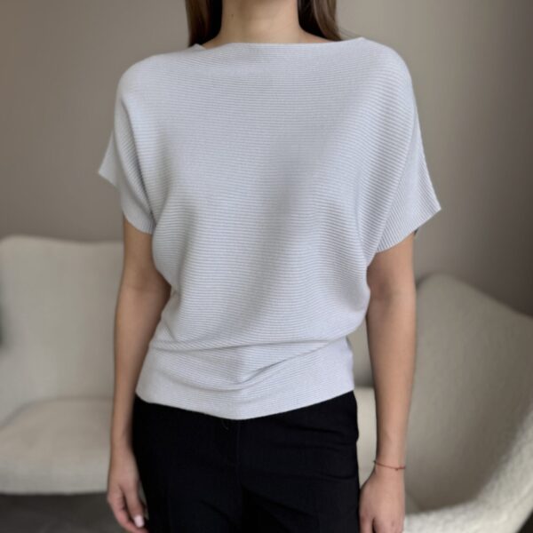 Universalus megztinis trumpomis rankovemis “Grey Klara”