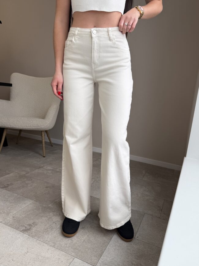Tamprūs beige džinsai “Wide leg” - Image 3