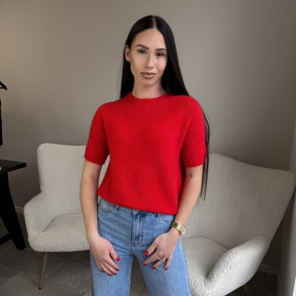 Megztinis su baby alpaka “Red Lea”