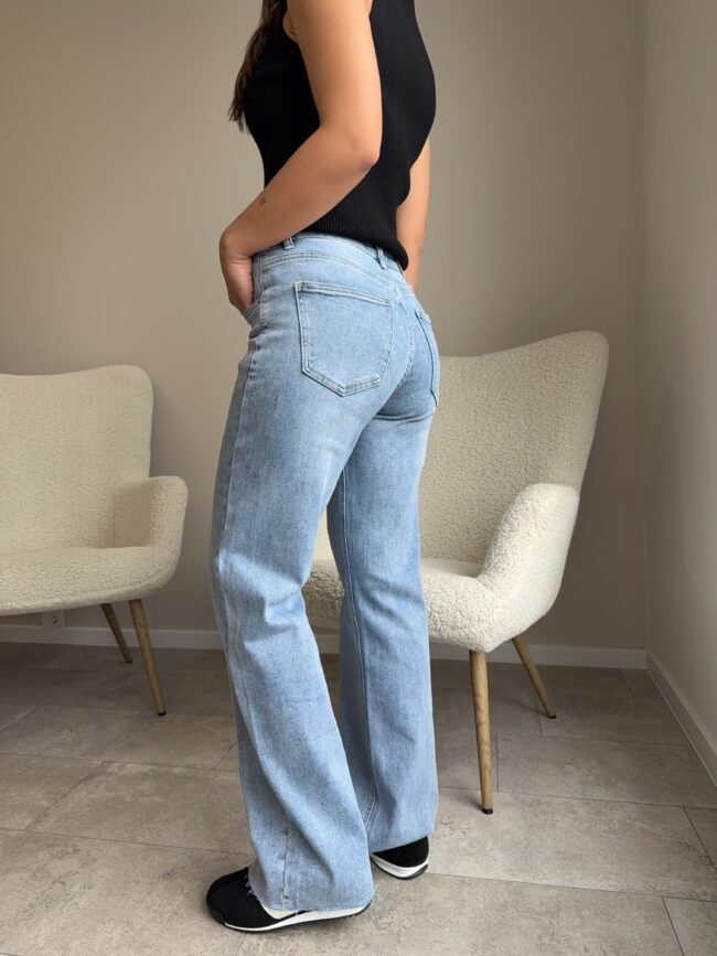Šviesūs garinti džinsai “Mid Waist” - Image 3