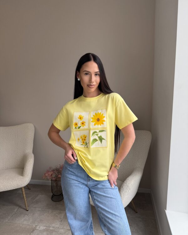 Geltoni marškinėliai “Yellow White”