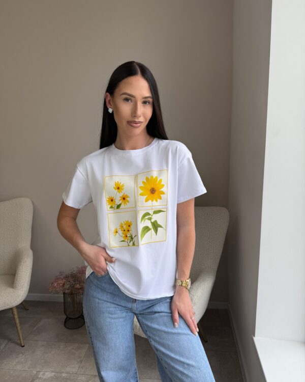 Balti marškinėliai “Yellow White”