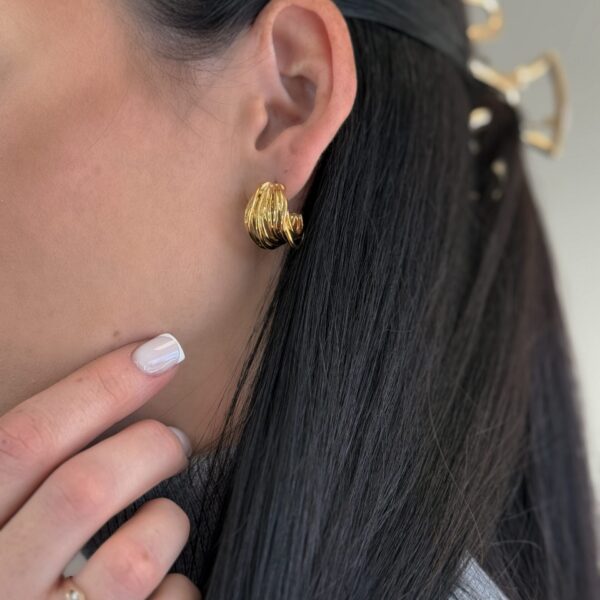 Auskarai kriauklės formos Gloria Gold