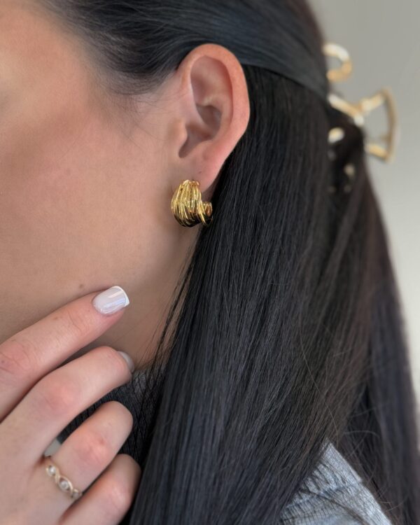 Auskarai kriauklės formos Gloria Gold