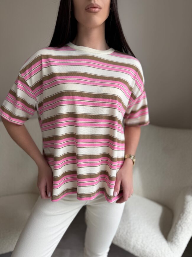 Marškinėliai “Pink striped” - Image 2