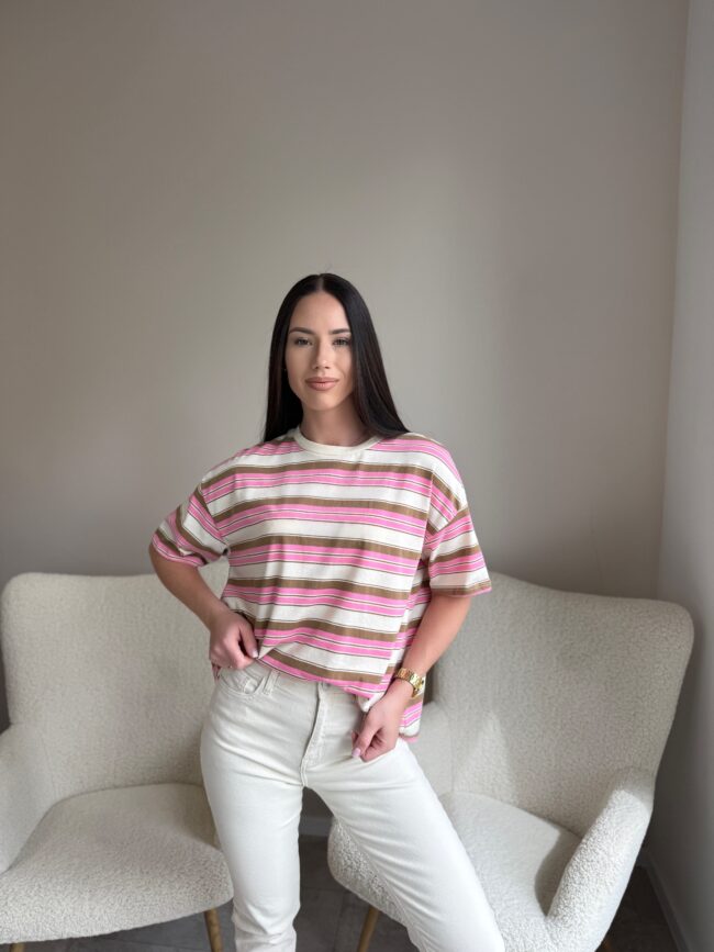 Marškinėliai “Pink striped” - Image 3