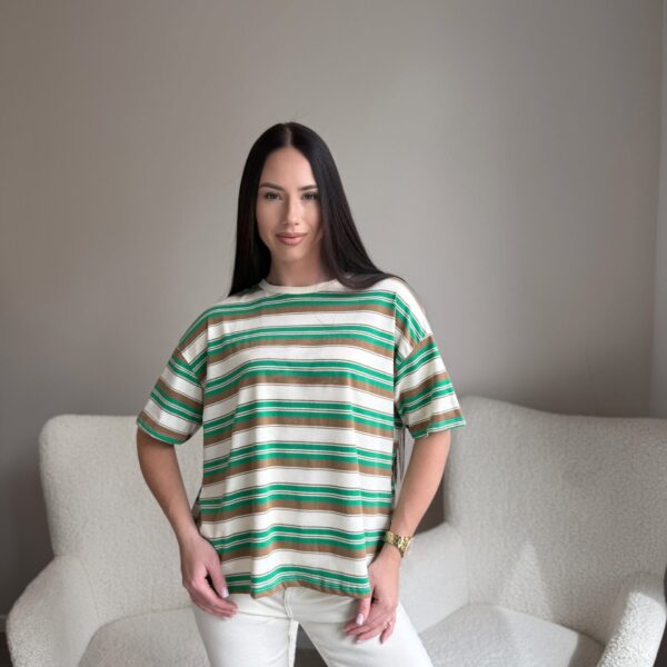 Marškinėliai “Green striped”