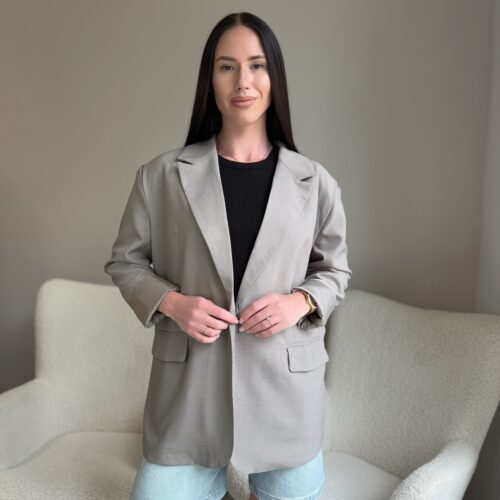 Švarkas Oversize Chaki spalva