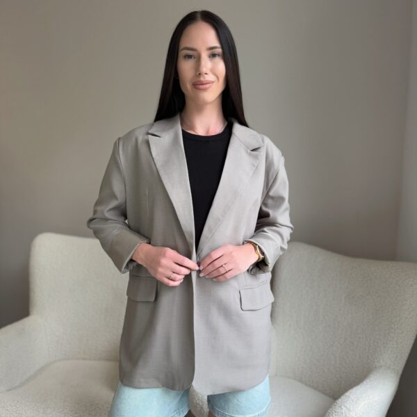 Švarkas Oversize Chaki spalva