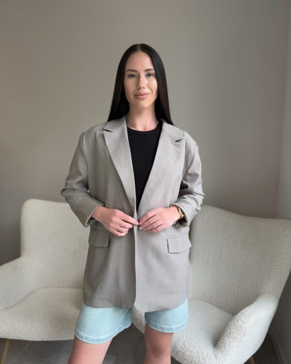 Švarkas Oversize Chaki spalva