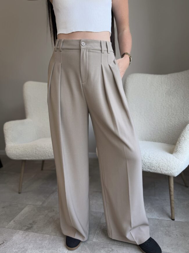 Klasikinės kelnės “Beige IVI” - Image 4