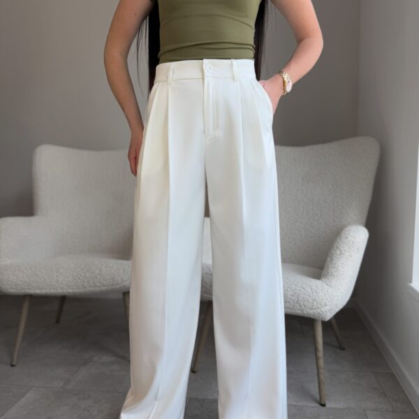 Klasikinės baltos kelnės