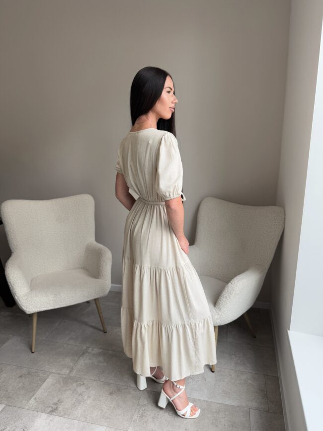 Suknelė ilga Beige - Image 3
