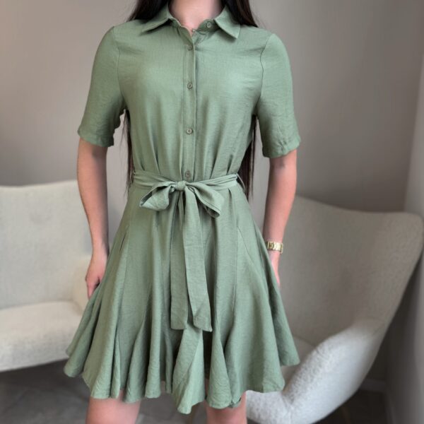 Chaki trumpa suknelė Butterfly