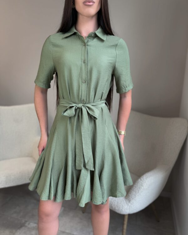 Chaki trumpa suknelė Butterfly