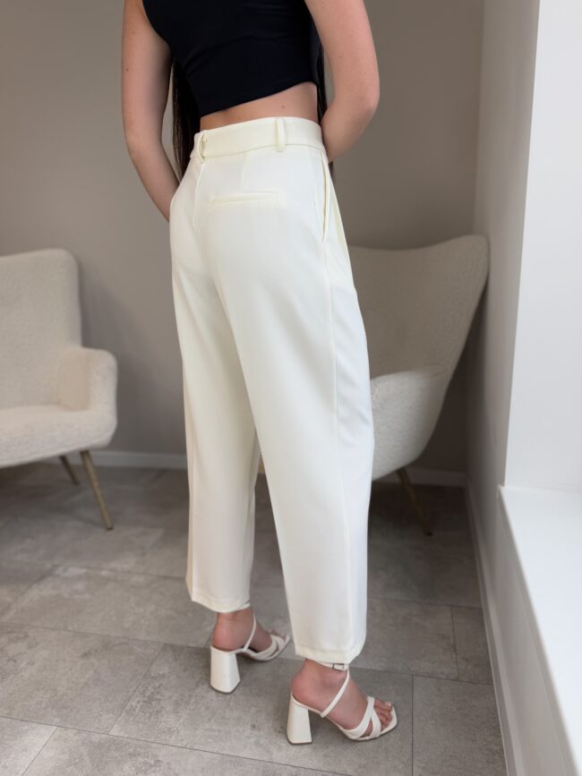 Klasikinės siaurėjančios Beige kelnės - Image 3