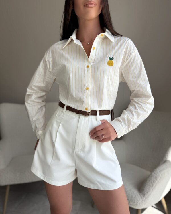 Medvilniniai dryžuoti marškiniai Ananas