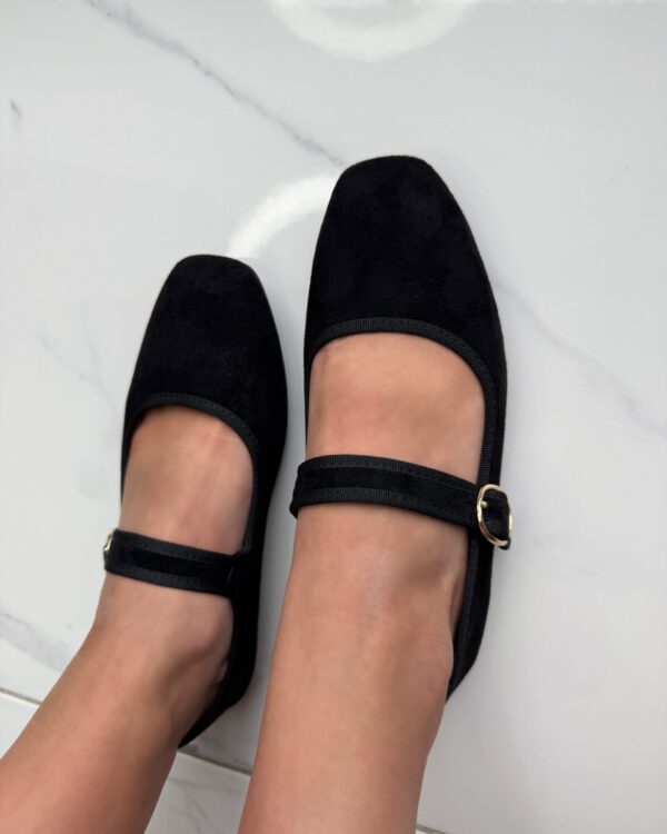 Verstos eko odos juodos balerinos