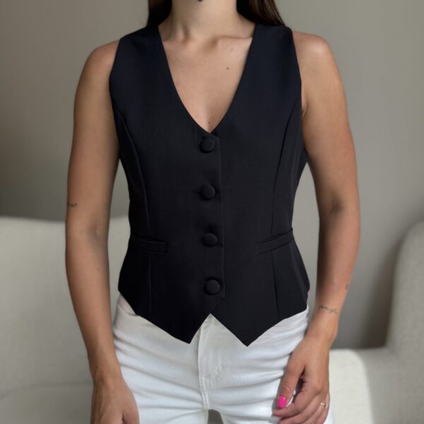 Klasikinė liemenė Juoda spalva