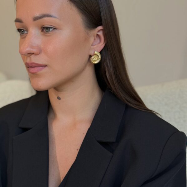 Kriauklės formos auskarai "Gold"