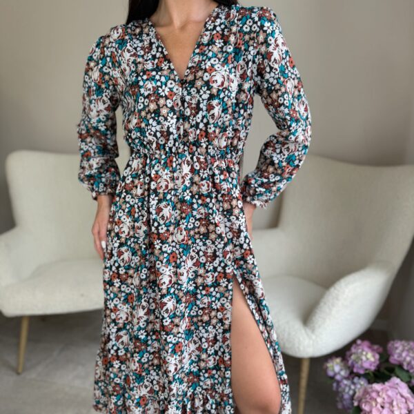 Universali suknelė su sagomis” Brown shadow”