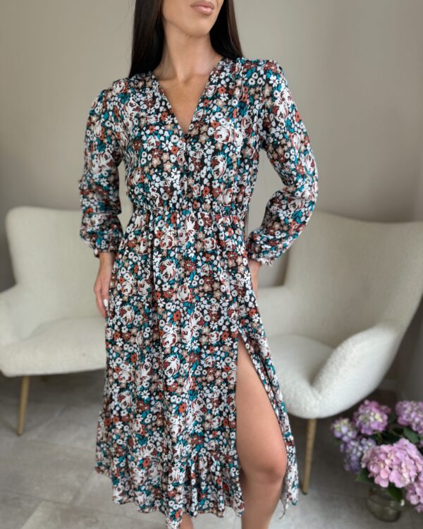 Universali suknelė su sagomis” Brown shadow”