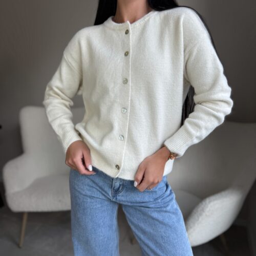 Susagstomas megztinis Beige