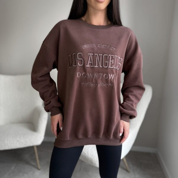 Aukštos kokybė rudas džemperis Los Angeles
