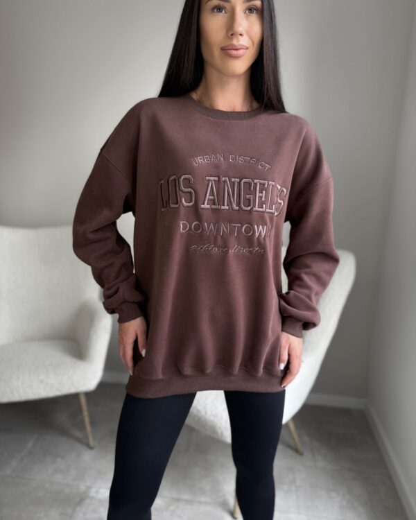 Aukštos kokybė rudas džemperis Los Angeles